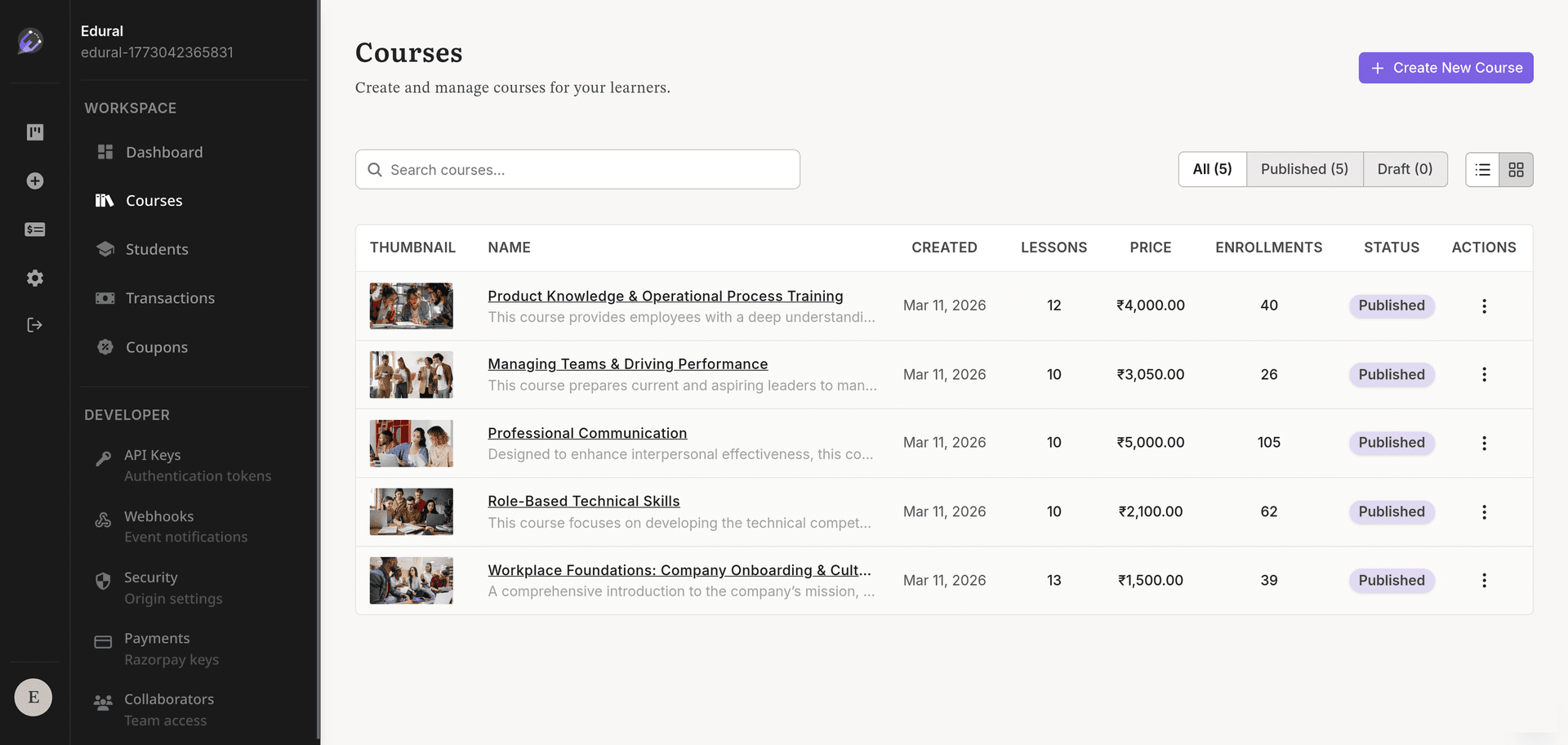 Edural Course Builder
